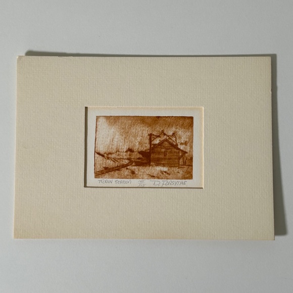 Limited Edition Matted Print "Train Station" 145/275 By Doug Forsythe - Picture 2 of 3